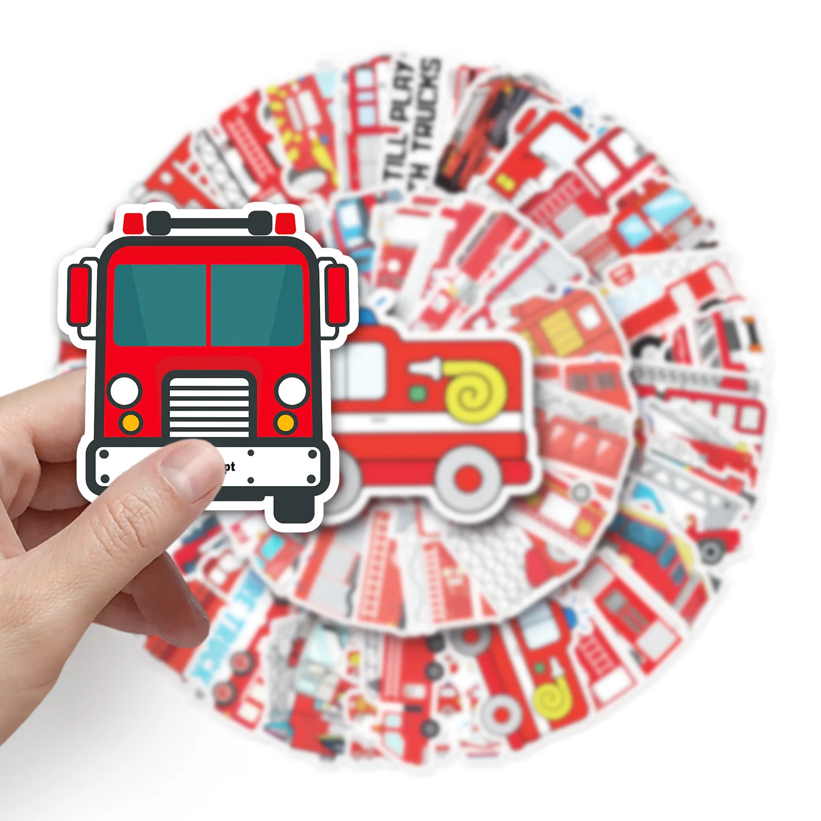 50PCS Fire Truck Vinyl Sticker - Laptop Original Accessories recension och pris