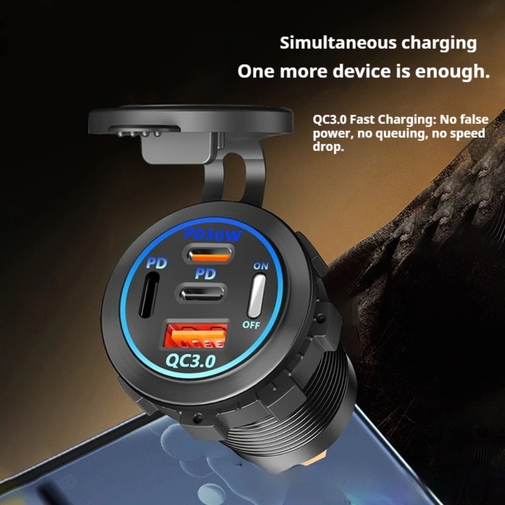 83W PD QC3.0 4-Port Car Charge - Usb C Hub recension och pris