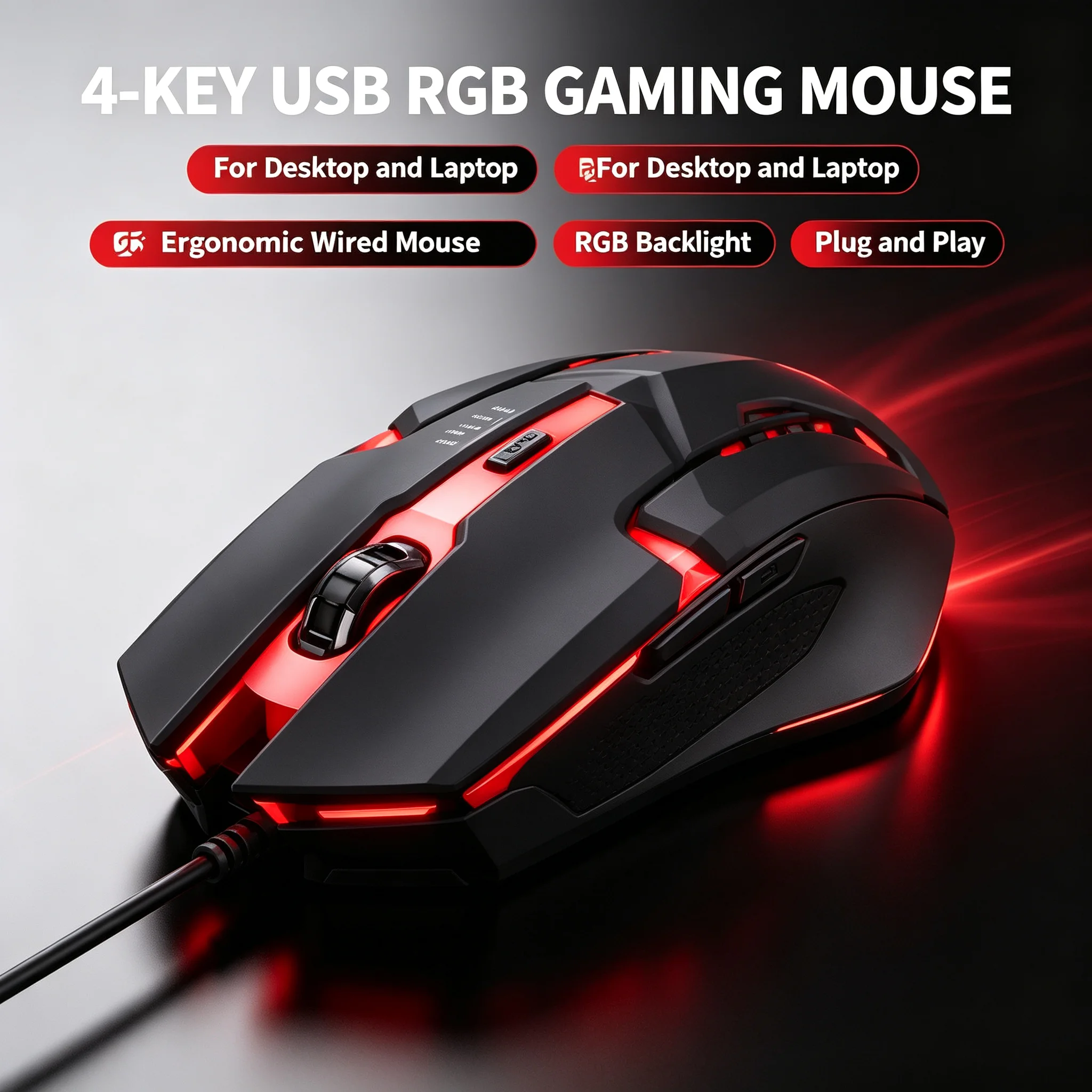 Colorful 3-Button LED E-Sports - Laptop Mouse recension och pris