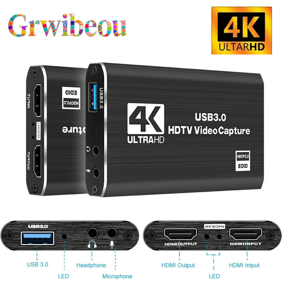 4K USB 3.0 Video Capture Card  - Hdmi Cable recension och pris